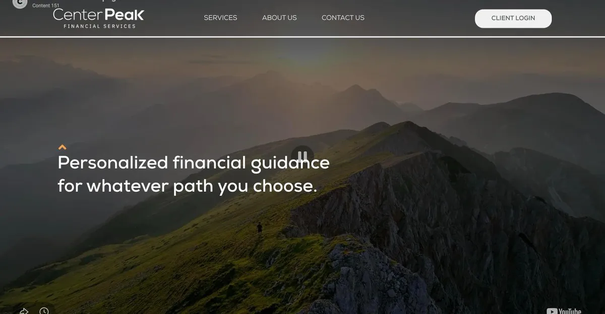 CenterPeak Financial Services website design