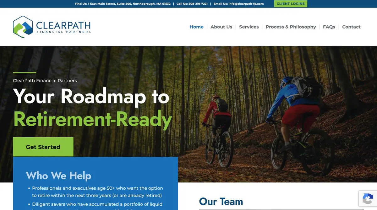 ClearPath Financial Partners website design