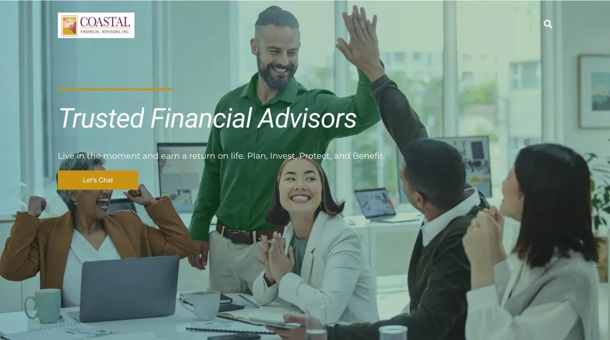 Coastal Financial Advisors website design