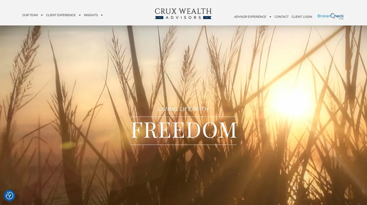 Crux Wealth Advisors website design