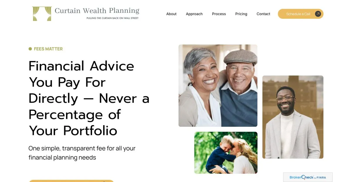 Curtain Wealth Planning website design