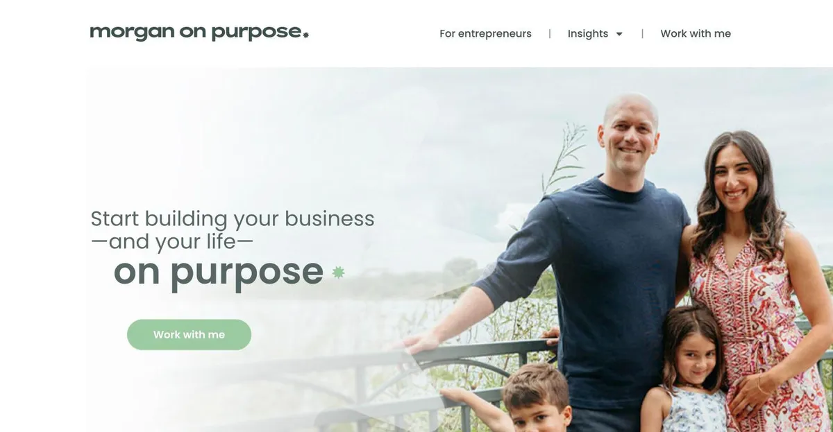 Morgan on Purpose website design