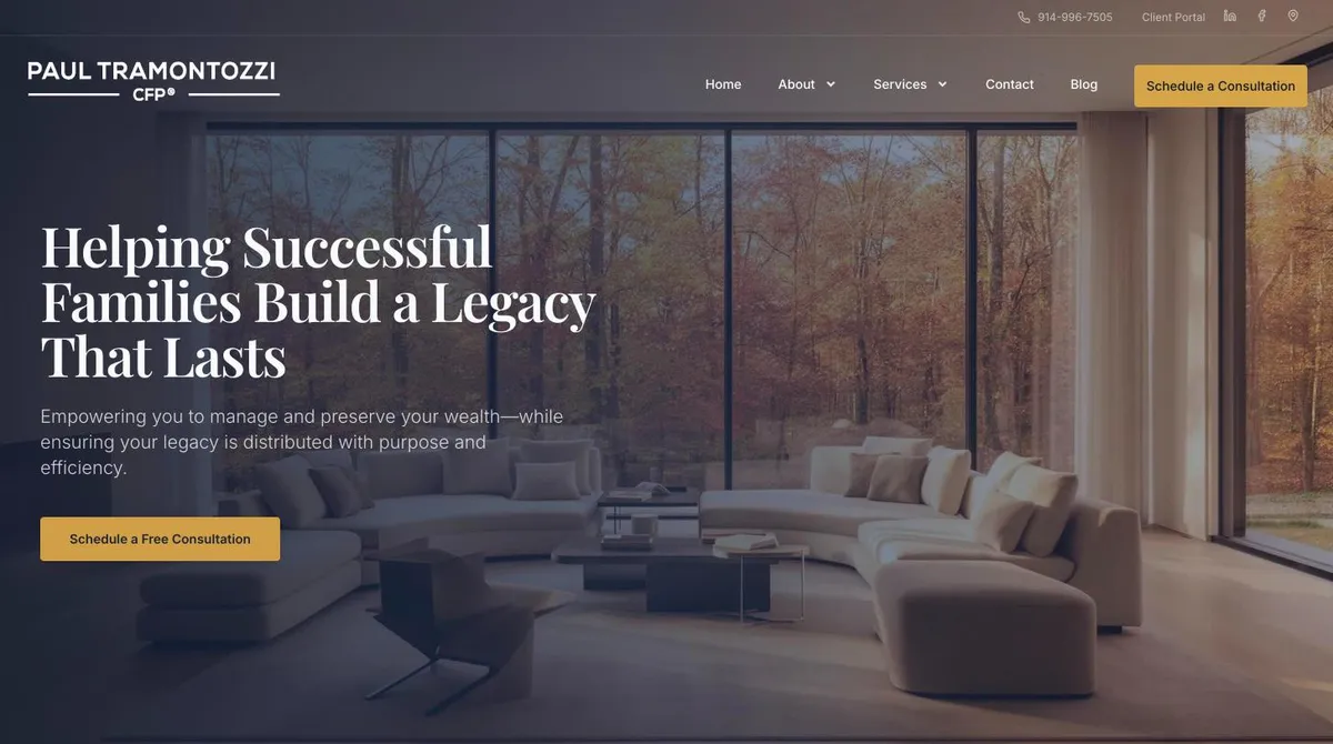 Paul Tramontozzi, CFP® website design