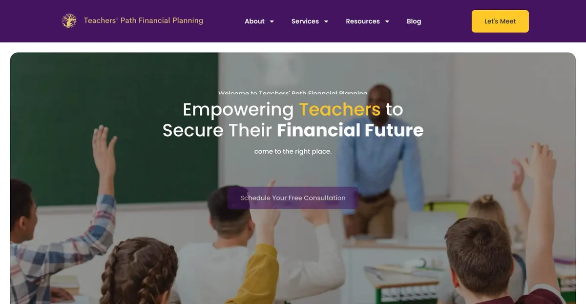 Teachers’ Path Financial Planning website design